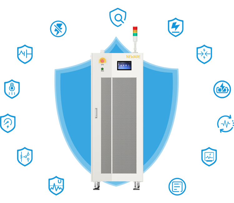 The NEWARE-battery tester-CE-6000 Cell battery Testing System has many security features