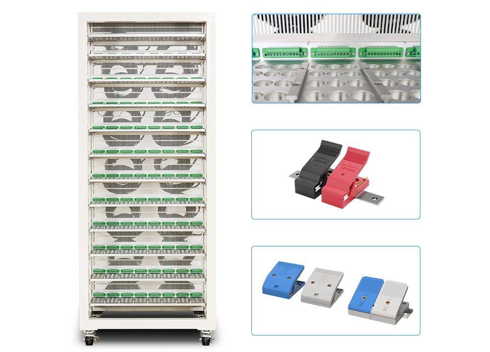 The wiring board and battery clamp of the NEWARE pouch cell rack are customizable