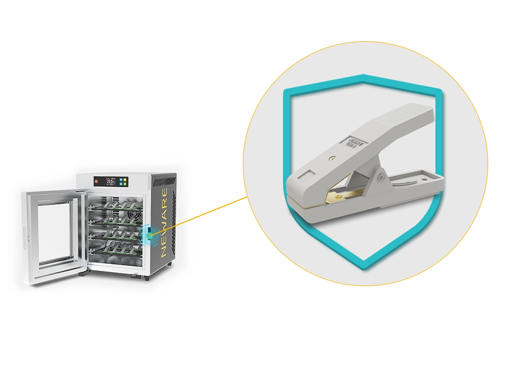 NEWARE battery holder-battery clamp ensures the safety of the experiment by providing fire resistance and insulation