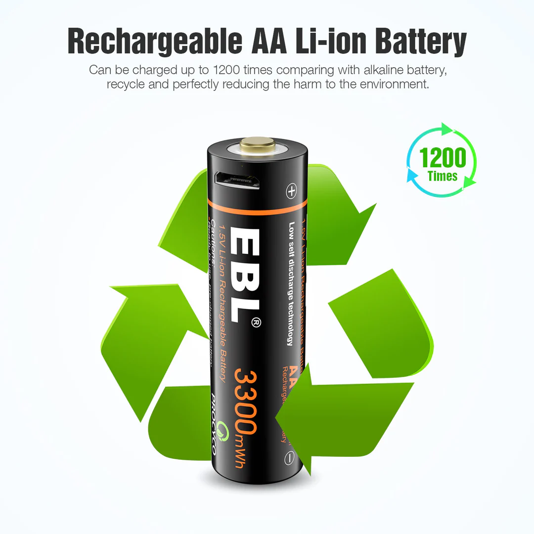 rechargeable AA li-ion battery