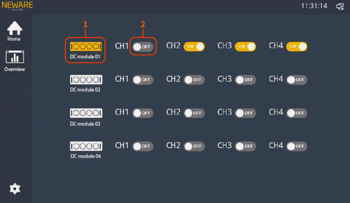 Equipment switching