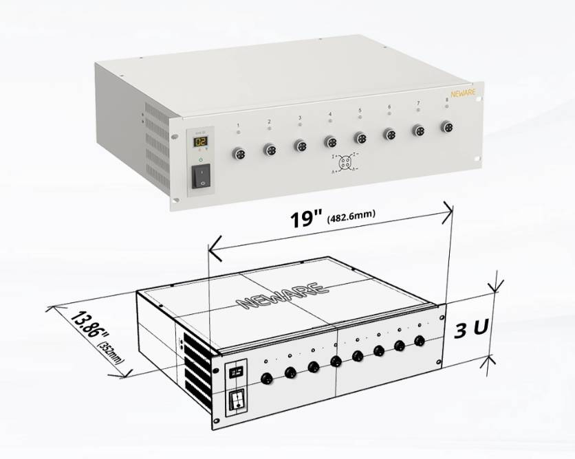 NEWARE describes the dimensions of a single test unit