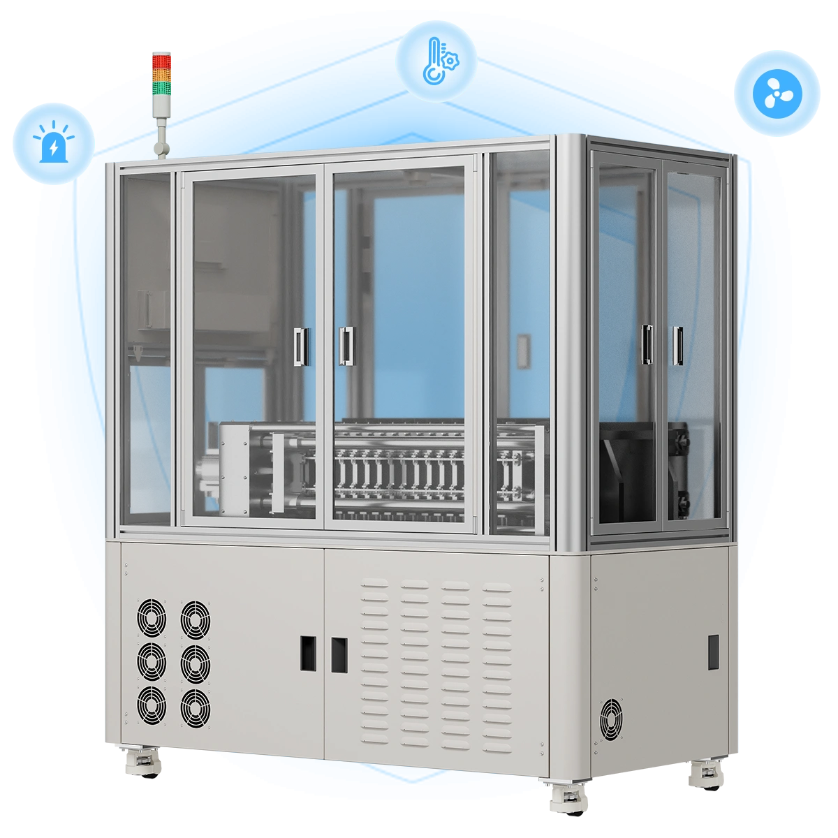 High Temperature Pressure Formation Machine-Pouch Cells Automated Production and Testing Equipment