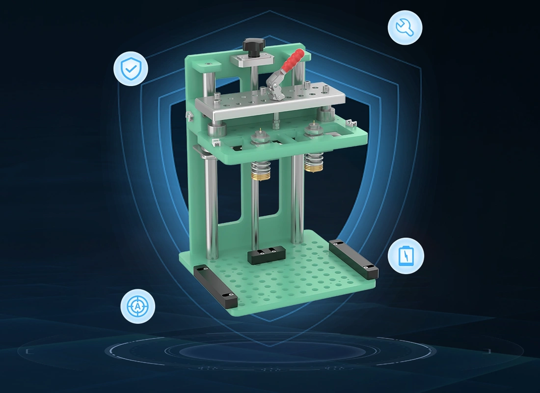 600A Prismatic Cell Toggle Clamp High-power overcurrent testing solution