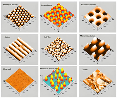 AFM image of materials with large surface to volume ratio