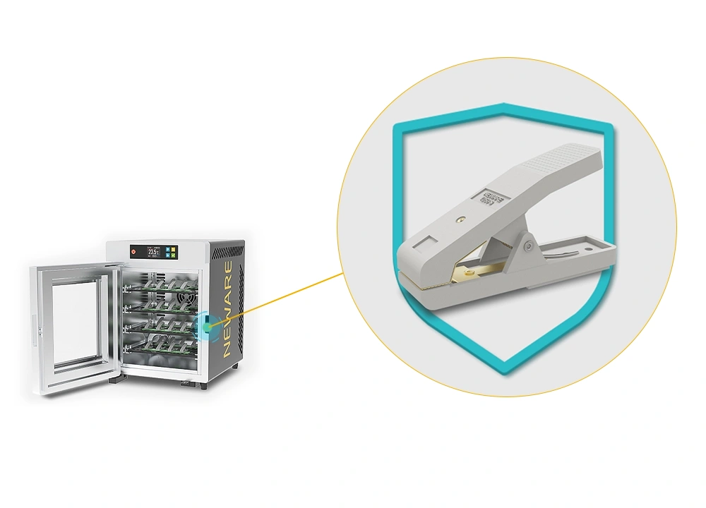 NEWARE battery holder-battery clamp ensures the safety of the experiment by providing fire resistance and insulation